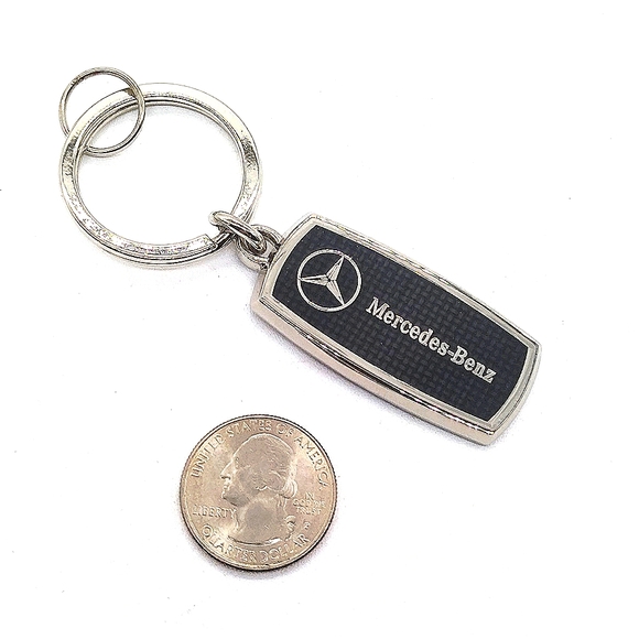 Genuine Black and Silver Mercedes Benz Keychain FOB-OEM-Vintage - Picture 4 of 4